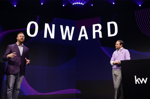 Josh Team and Jason Abrams on stage at Onward Event